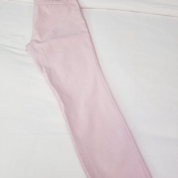 Banana Republic Modern Sloan Pink & White Striped Stretch Pants Size 8 Reg NWT - Picture 12 of 12
